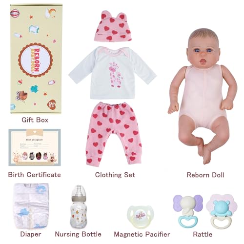 Reborn Baby Doll 20 Inch Realistic Soft Body Lifelike Newborn for Kids Age 3+ S7466