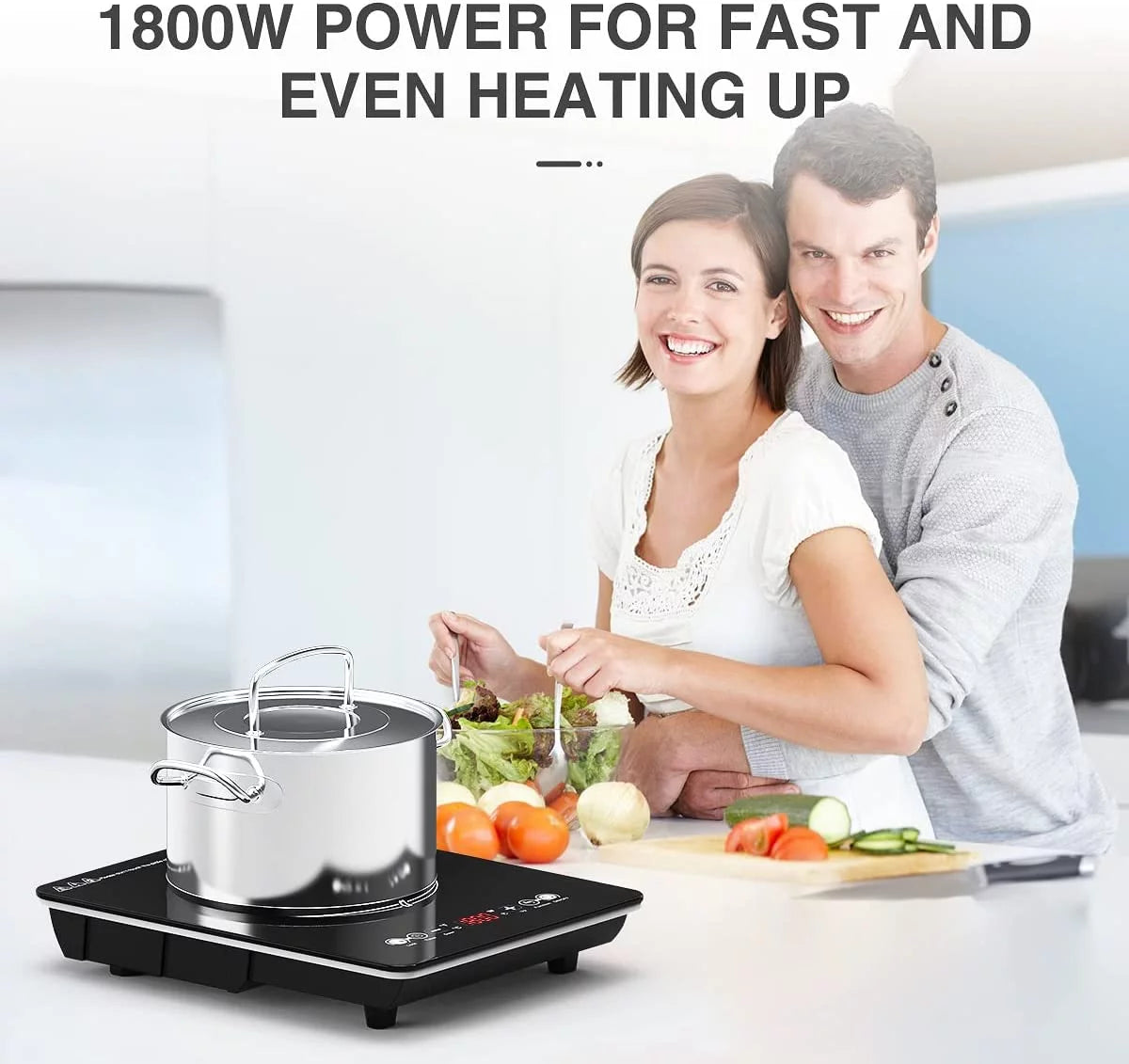 Portable Induction Cooktop Single Burner 1800W with Plug A153