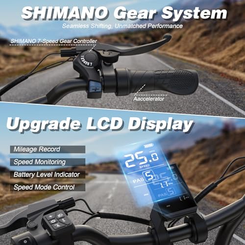 Electric Bike 750W for Adults, 65+ Miles Range, 25 MPH, Full Suspension G94813