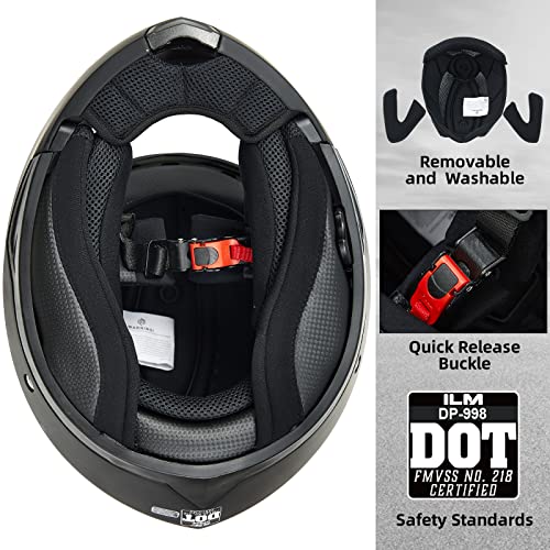 Modular Full Face Motorcycle Helmet with Dual Visor Y242540