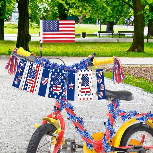 Patriotic Bike Ribbon Streamers for Kids Independence Day Parade B20996