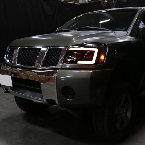 Projector Headlights with LED Sequential Turn Signals for Nissan Armada Titan F85769