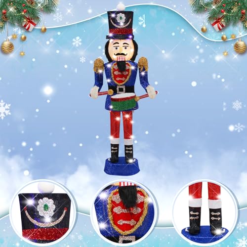 Lighted Blue Nutcracker Soldier Christmas Decoration for Indoor Outdoor D29664