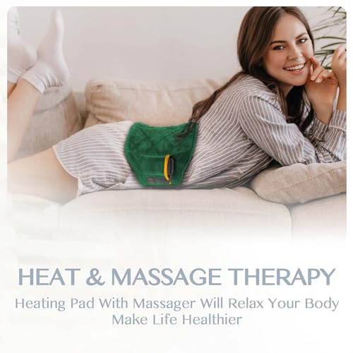 Cordless Heating Pad with Massager, 3 Vibration Modes and 3 Heating Settings T742