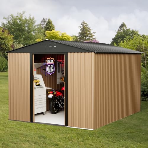 Metal Garden Storage Shed 10x8 ft with Lockable Door K431441