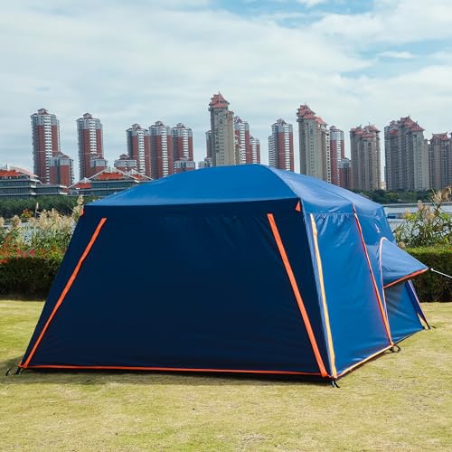 Extra Large Family Cabin Tent 2 Rooms 3 Doors 3 Windows Waterproof for Camping H460