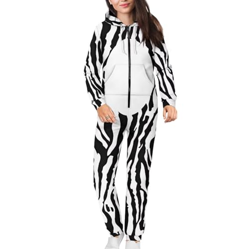 Adult Onesie Hooded One-Piece Pajama Zipper Jumpsuit for Men and Women I930