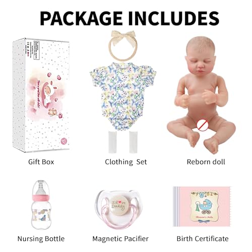 Lifelike Reborn Baby Doll 20 Inch Realistic Newborn Girl with Accessories D526