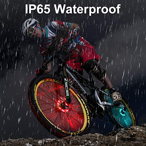 Rechargeable Bike Wheel Hub Lights Waterproof LED Cycling Spoke Lights 7 Color V776