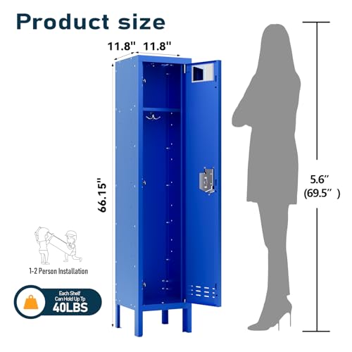 5-Door Steel Storage Locker with Hooks and Card Slots M92401