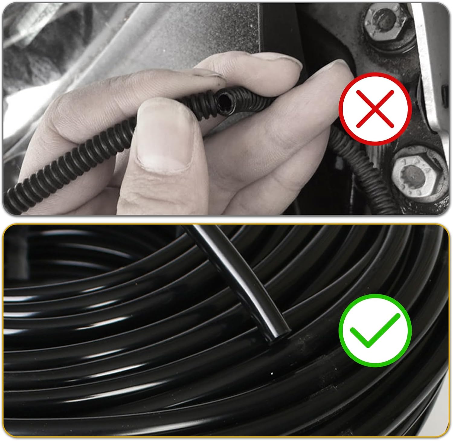 Car Windshield Washer Hose Kit with Connectors, 13Ft Rubber Hose C29805