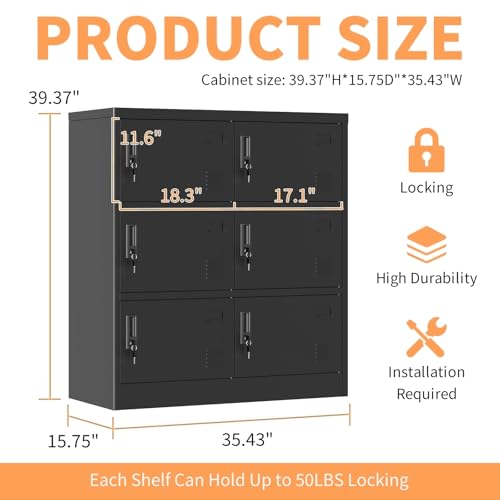 Metal Lockers with Shelves 72" H for Employees C448234