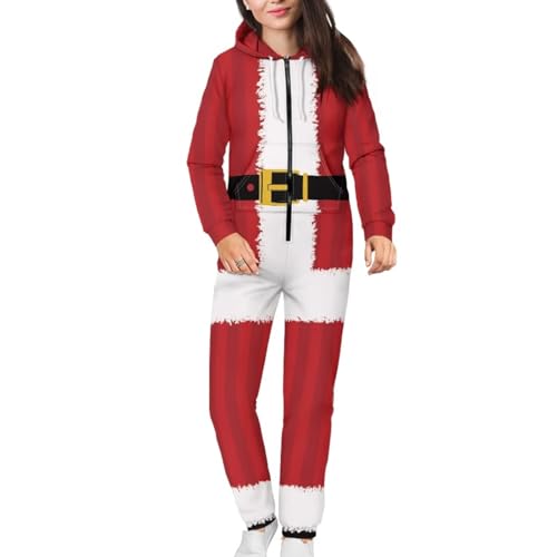 Adult Onesie Hooded One-Piece Pajama Zipper Jumpsuit for Men and Women I930