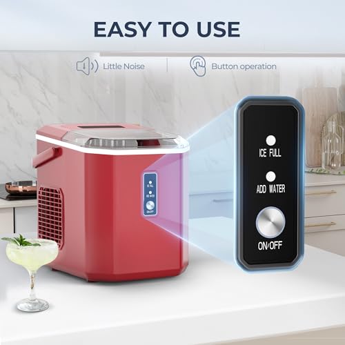 Crescent Ice Maker Countertop, 35Lbs/24H, Auto Deep Cleaning, Portable D224