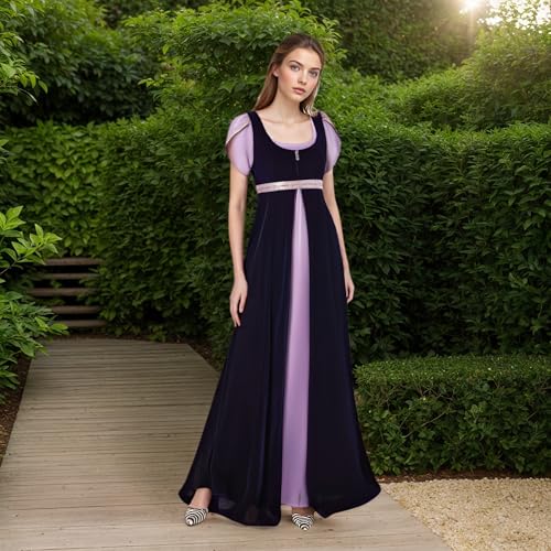 Medieval Tea Party Dress with Bubble Sleeves and Belt J695606