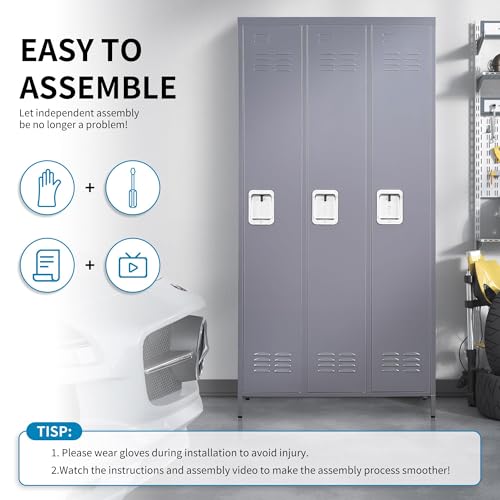 Metal Lockers with Shelves 72" H for Employees C448234