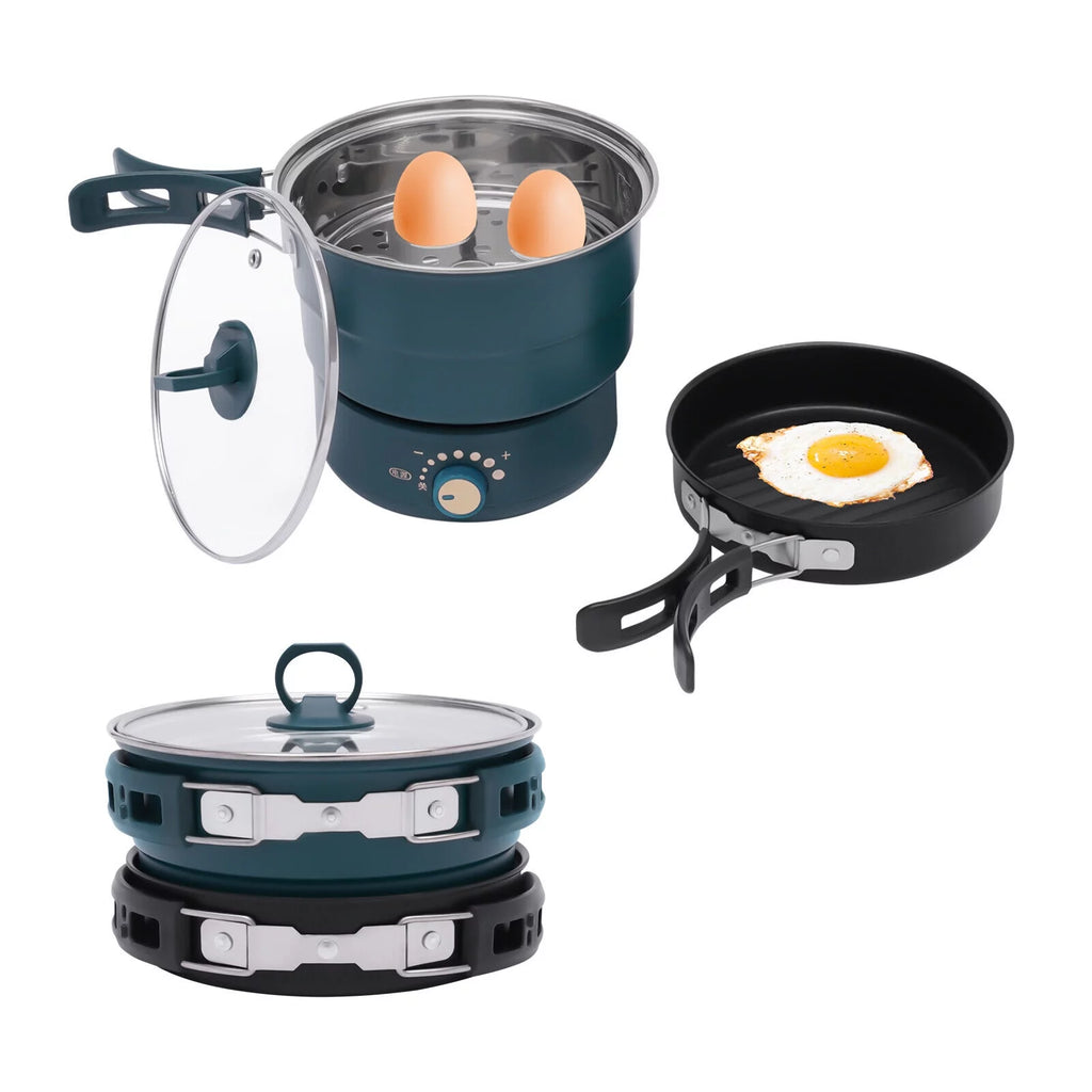 1.6L Electric Hot Cooker Pot Green Steamer Mini Multifunctional Pan W86863