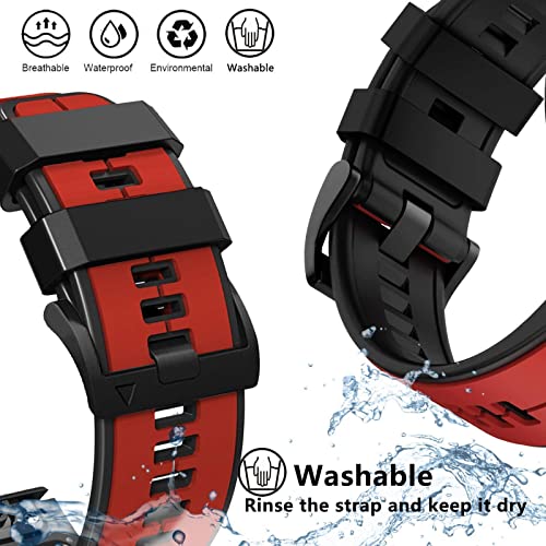 Silicone Watch Bands for Garmin Fenix 7X, 26mm, Soft Sport Waterproof Strap C85791
