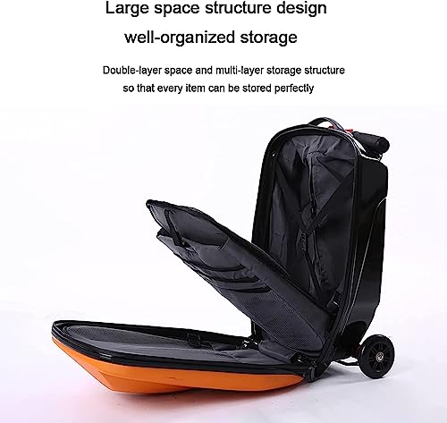 Small Carry-On Luggage with Wheels, Aluminum Alloy Trolley Suitcase J52440