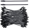 100 PCS Car Buckle Cable Tie, Adjustable Zip Cable Ties, Nylon Push Mount Self Locking Assortment, Auto Parts Combination, Universal for Cars Boat Trailer (Black)