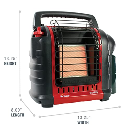 Portable Propane Radiant Heater, 4,000-9,000 BTU Indoor-Safe N260348