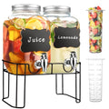 1 Gallon Glass Drink Dispensers For Parties，Lemonade Beverage Dispenser With Stand And Spigot For BBQ, Picnic, Party,Laundry Detergent Dispenser