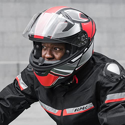 Adult Motorcycle Helmet Dual Visor Flip Up Modular Full Face W310064