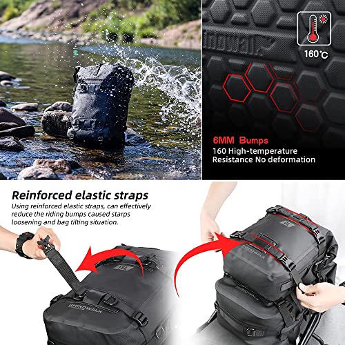 Motorcycle Tail Bag Waterproof Saddle Pannier Rear Rack Trunk J4607