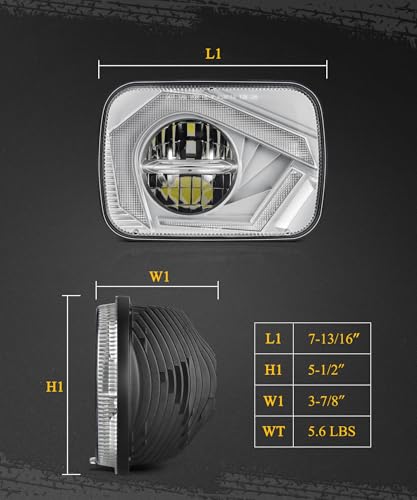 LED Headlights 7x6 5x7 Sealed Beam with DRL and Turn Signal G192