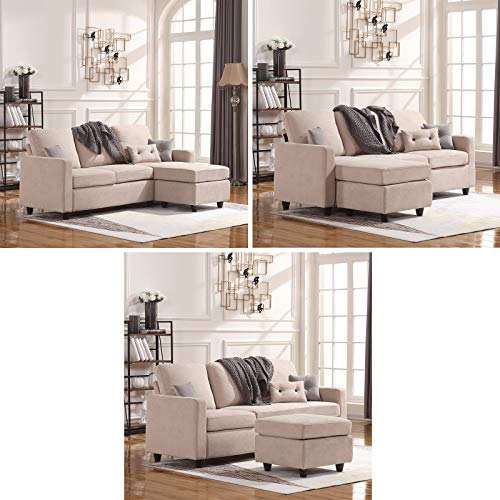 Convertible Sectional Sofa L Shaped Couch with Reversible Chaise U238492
