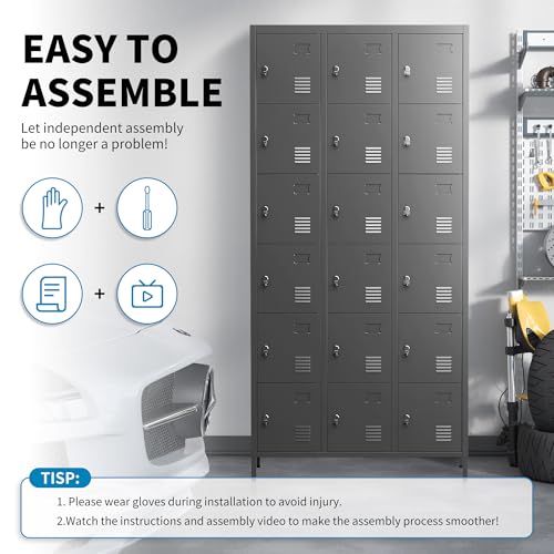 Metal Lockers with Shelves 72" H for Employees C448234