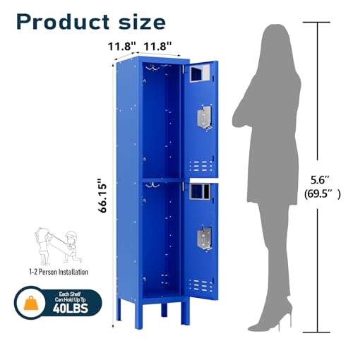 5-Door Steel Storage Locker with Hooks and Card Slots M92401