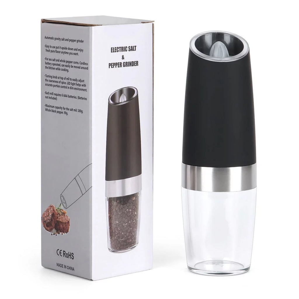 Salt and Pepper Grinder Set with Adjustable Coarseness and LED Light D3886