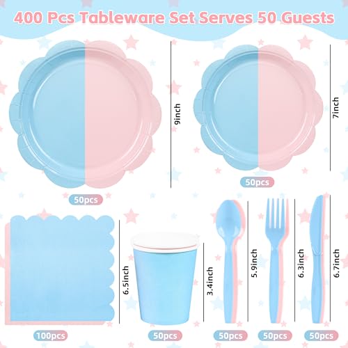 Ivory Paper Plates and Napkins Set for 50 Guests, Disposable Tableware with Utensils M509