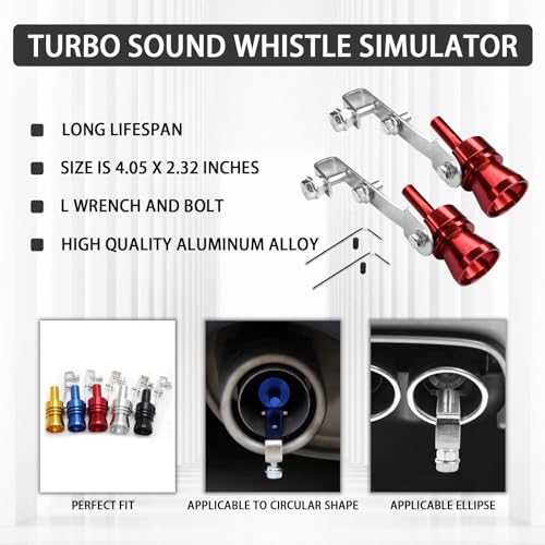 Turbo Whistle Exhaust Muffler Pipe, Aluminum Alloy Car Roar Maker J354