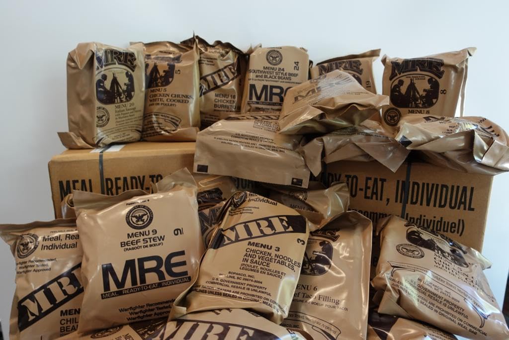 MRE Surplus Meals Ready to Eat with Heater, 12 Pack J994