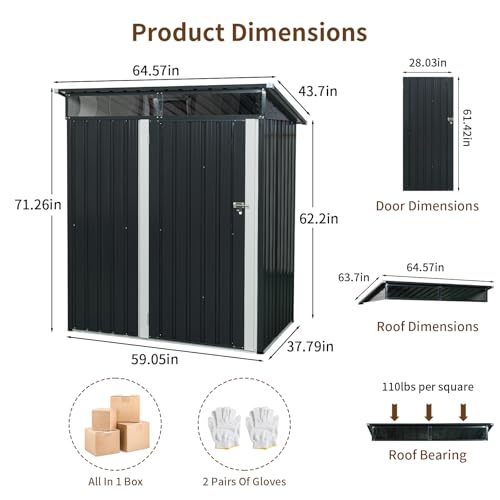 Resin Outdoor Storage Shed with Floor and Window, Lockable Small Tool Shed for Garden Patio Backyard, Light Gray V985