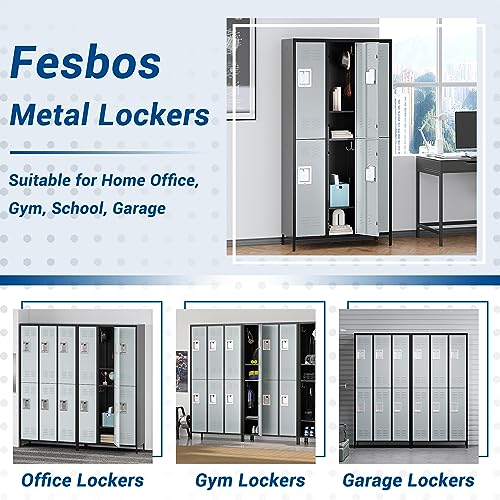 3-Door Blue Steel Storage Locker for Office, School, Gym C68898