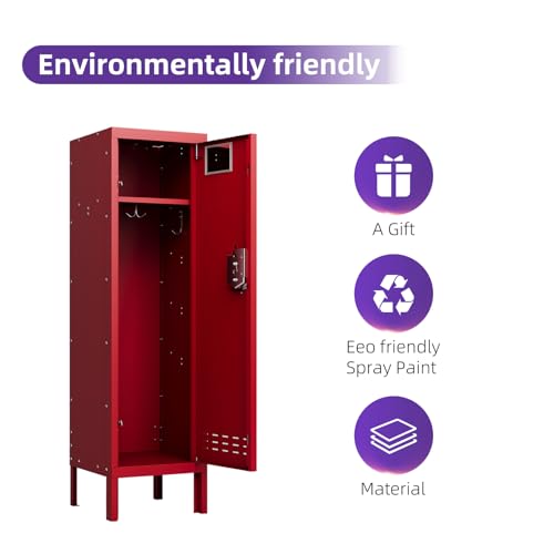 Metal Cabinet with Lockable Door for Office, Gym, School, Home A290