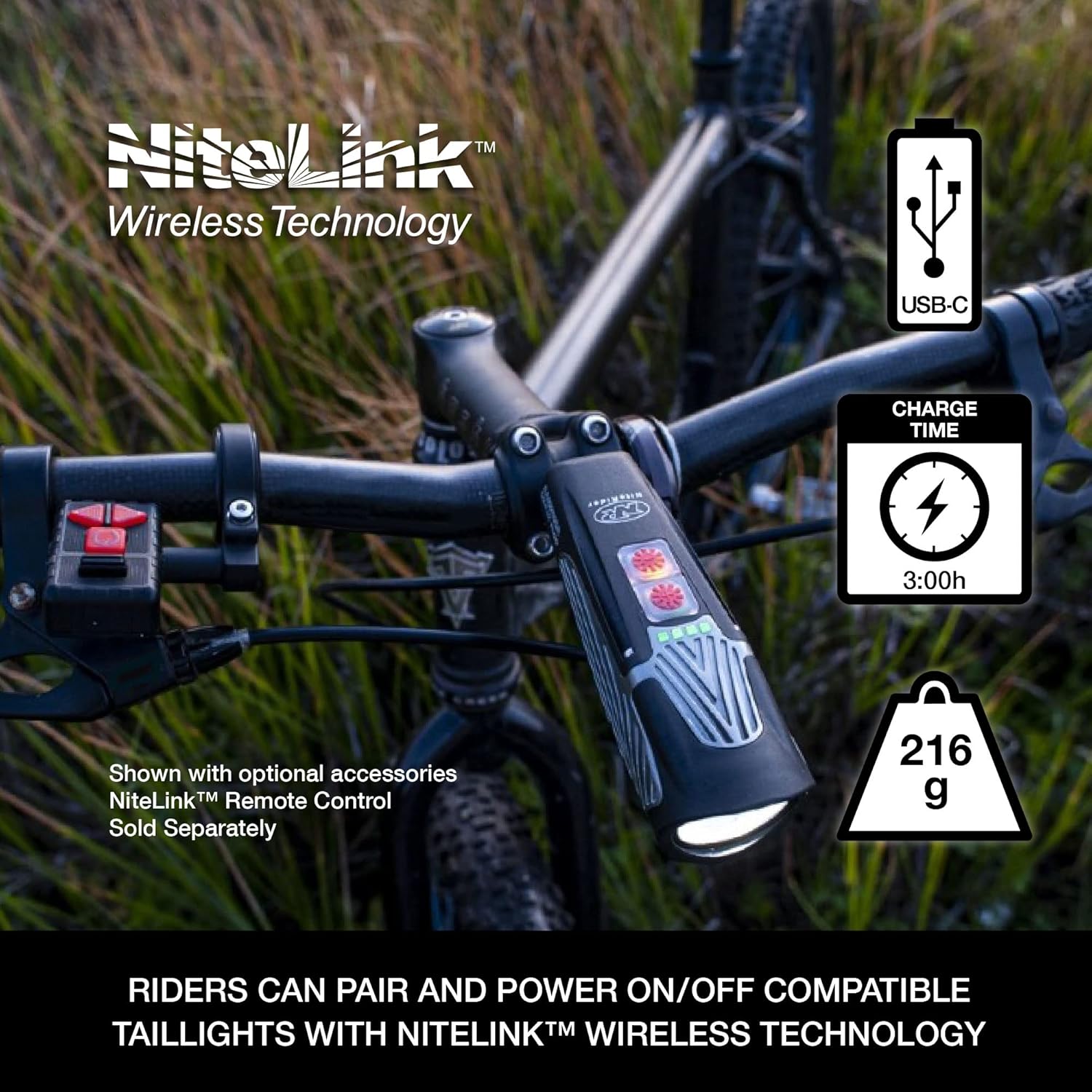 Rechargeable 1500 Lumen Bike Front Headlight for MTB Road Commuter I71226
