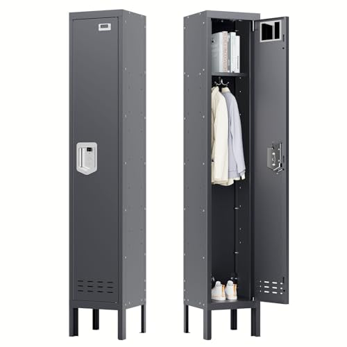 5-Door Steel Storage Locker with Hooks and Card Slots M92401