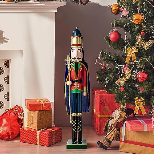 Wooden Nutcracker Decoration 42 Inch Christmas Indoor Outdoor C418758