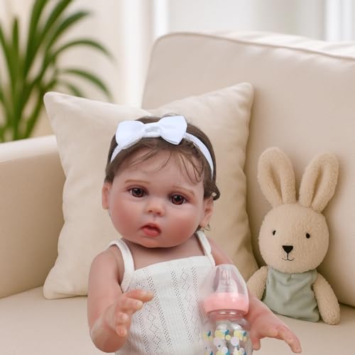 18-Inch Silicone Reborn Baby Doll, Lifelike Weighted Full Body Vinyl with Gift Set U9316