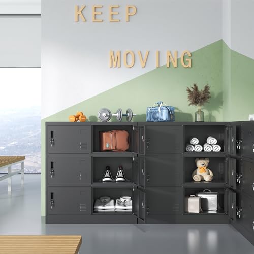 Steel Storage Locker Cabinet with Lock and Card Slot for Office, Gym, Home, School V427708