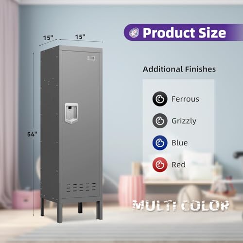 5-Door Steel Storage Locker with Hooks and Card Slots M92401