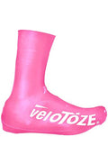 veloToze Tall Shoe Cover 2.0 - Covers Road Cycling Shoes - Water-Proof, Windproof Overshoes for Bike Rides in Spring, Fall, Winter Rainy, Cold Weather - Bright Colors Make Road Biking Trips Safer