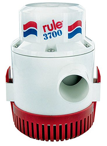 Rule 16A 3700 GPH Heavy Duty Bilge Pump, Non-Automatic, 24 Volt , White/Red