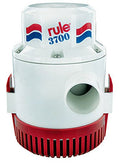 Rule 16A 3700 GPH Heavy Duty Bilge Pump, Non-Automatic, 24 Volt , White/Red