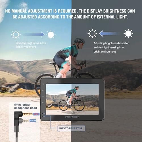 Handlebar Bike Mirror with 4.3" HD Monitor and 120° Wide Angle View Q58225