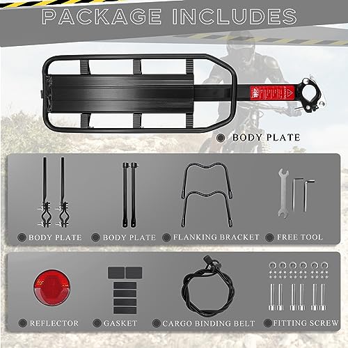 Rear Bike Rack 110 lbs Capacity Aluminum Alloy N25525